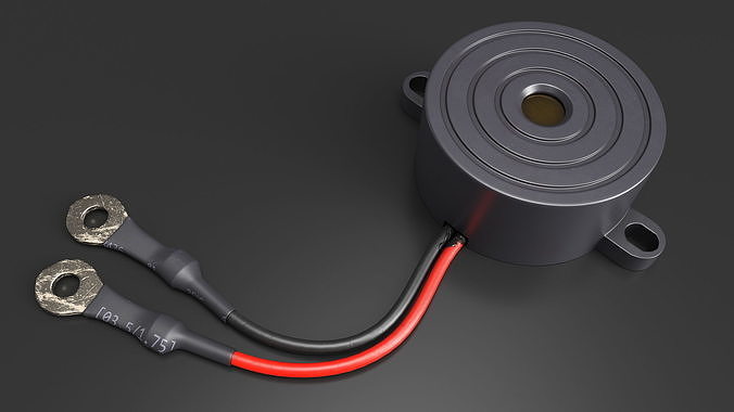 Sound buzzer 3D model 4