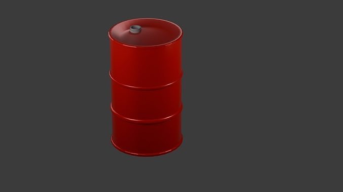 Barrel metal 3d Free low-poly 3D model