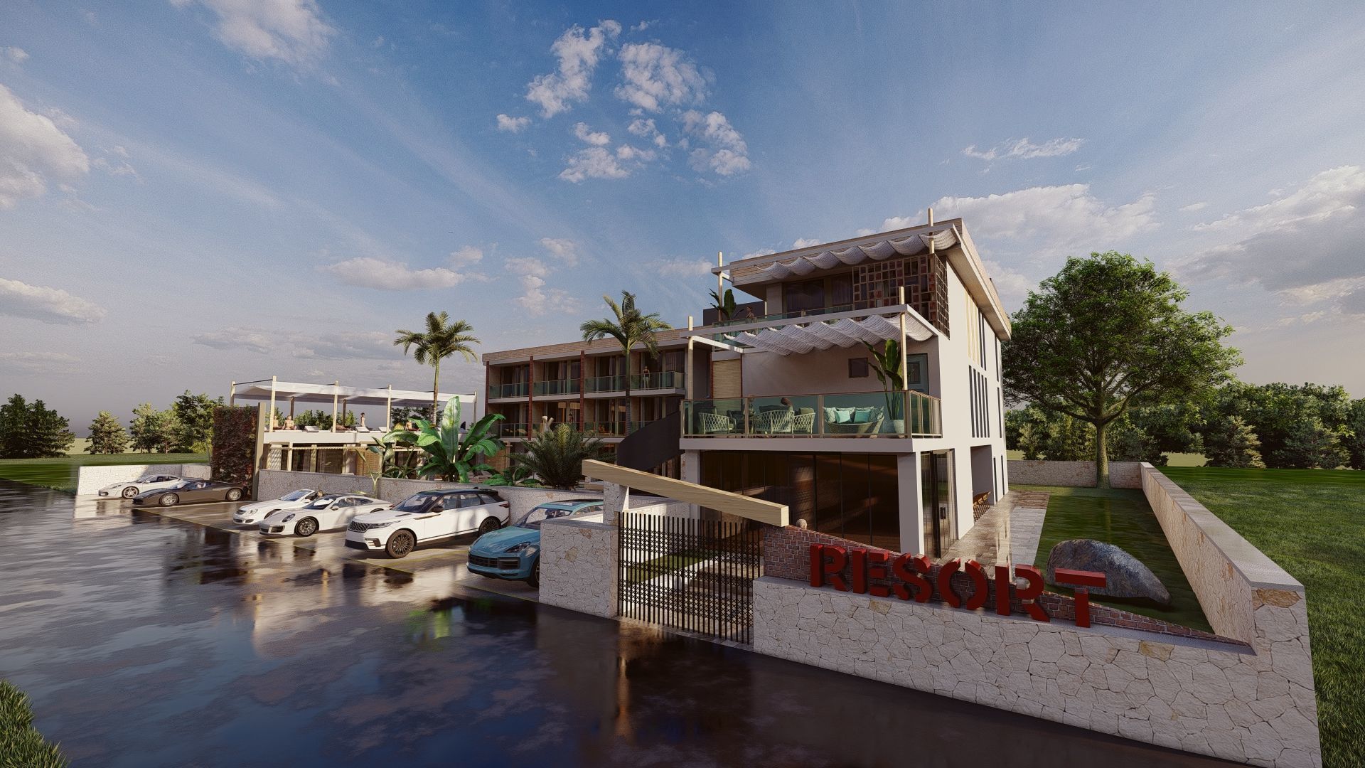 Boutique Hotel Design   the model in Sketchup2017  Lumion11  3D model_2