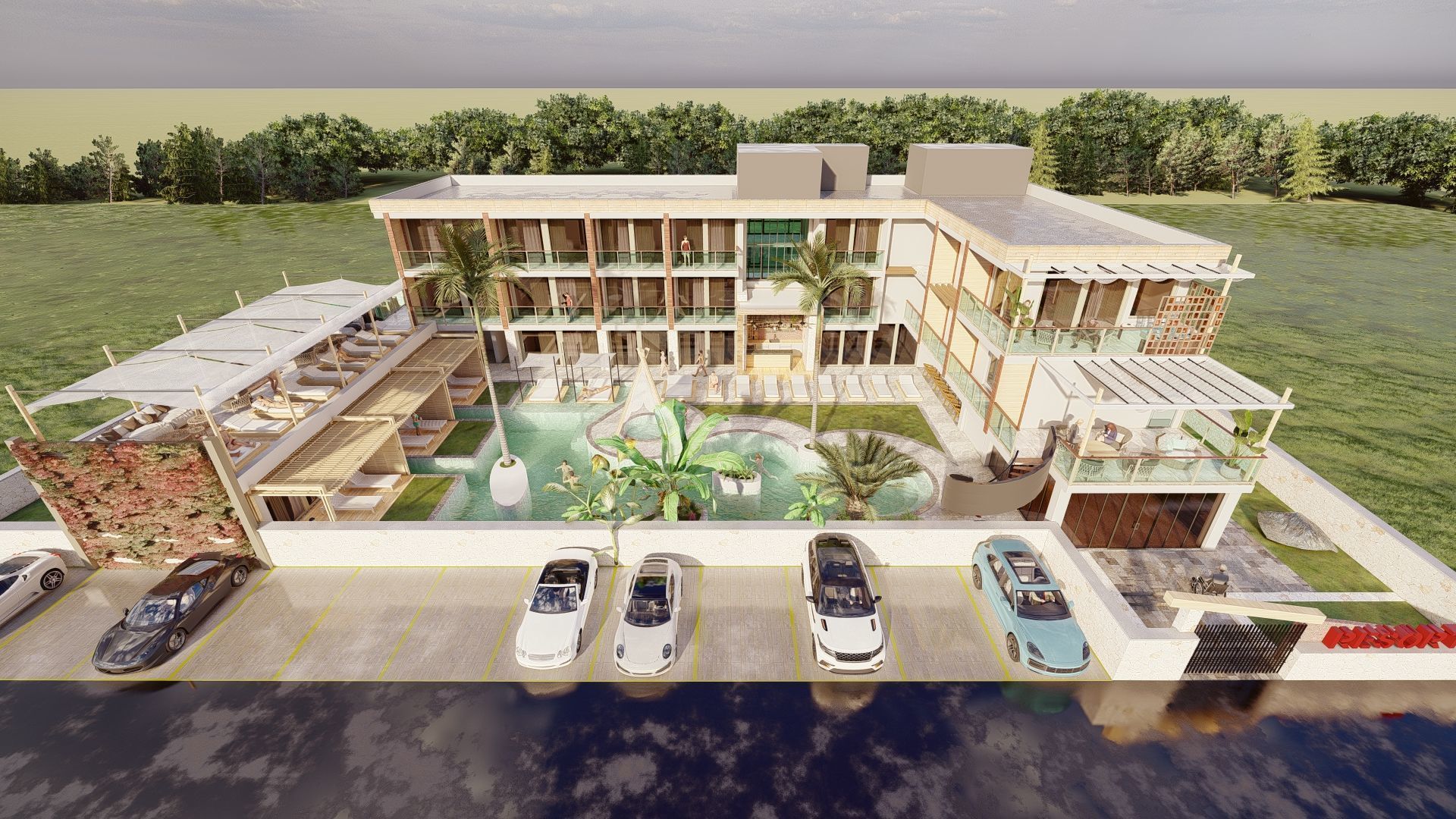 Boutique Hotel Design   the model in Sketchup2017  Lumion11  3D model_5