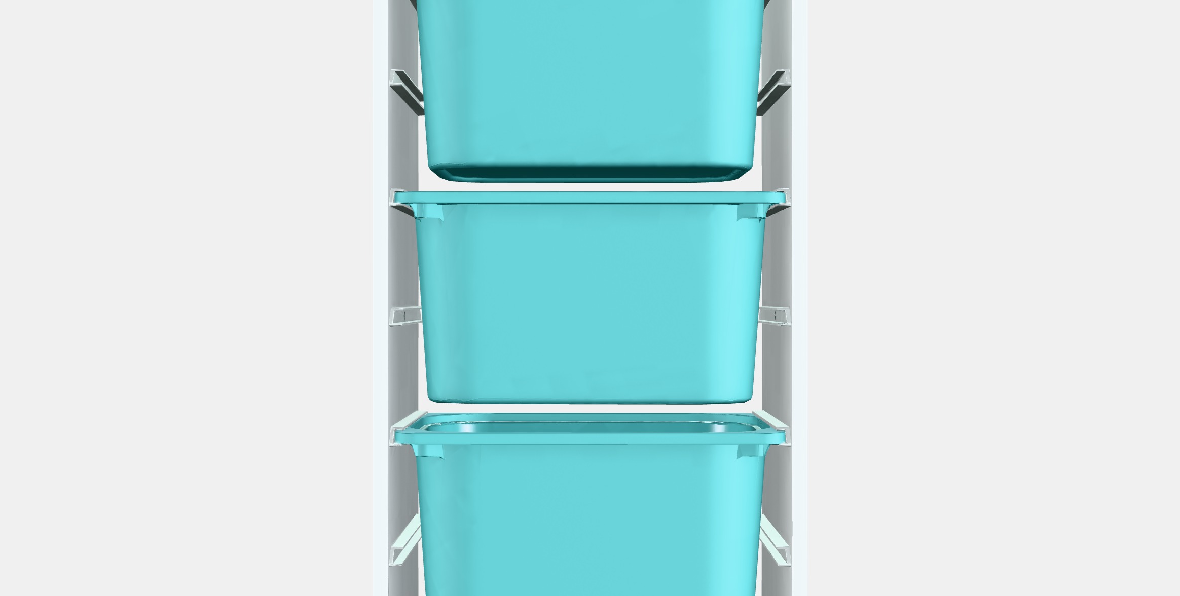 TROFAST Storage combination with boxes 7 Low-poly 3D model_15