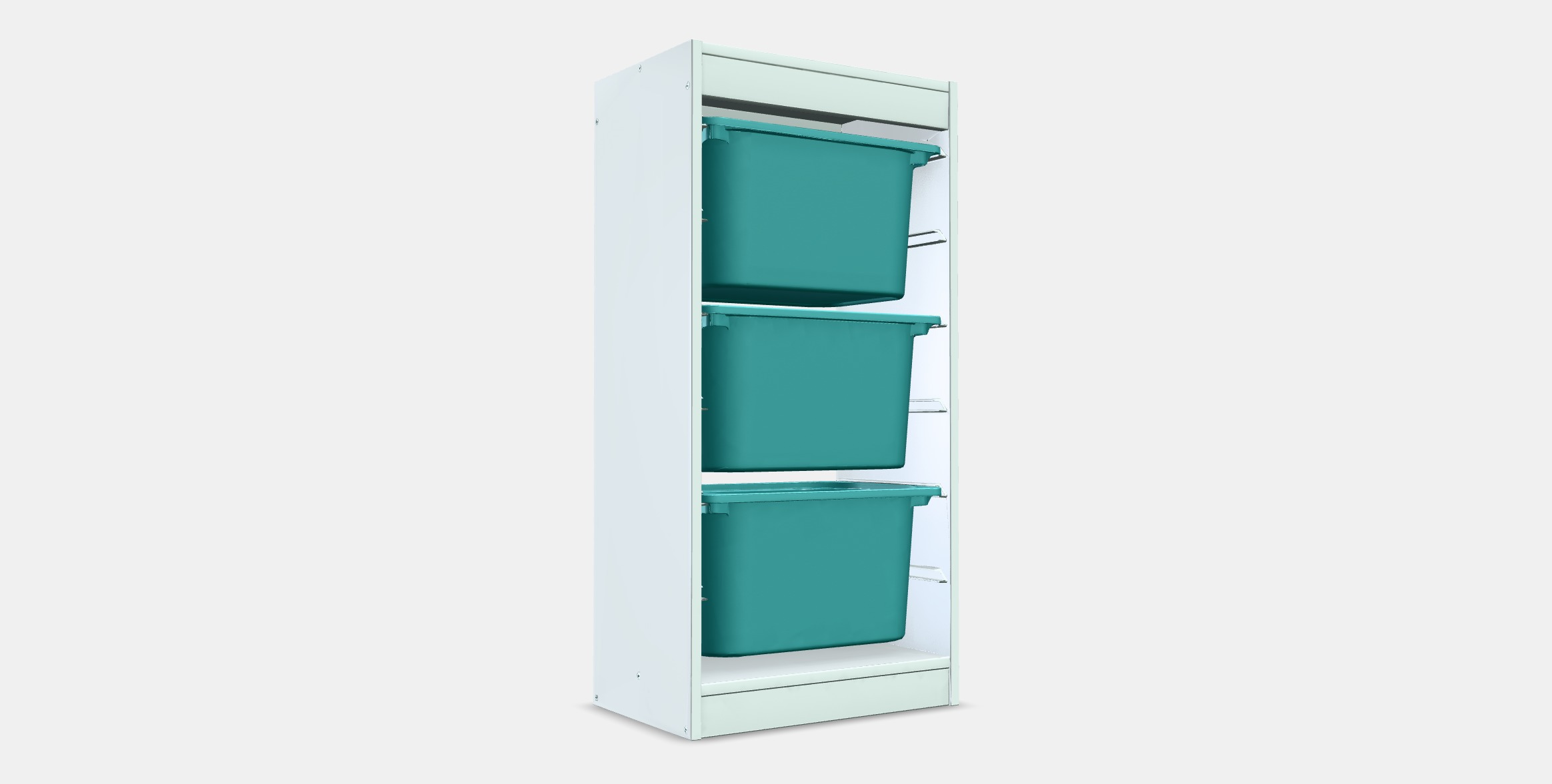 TROFAST Storage combination with boxes 7 Low-poly 3D model_4