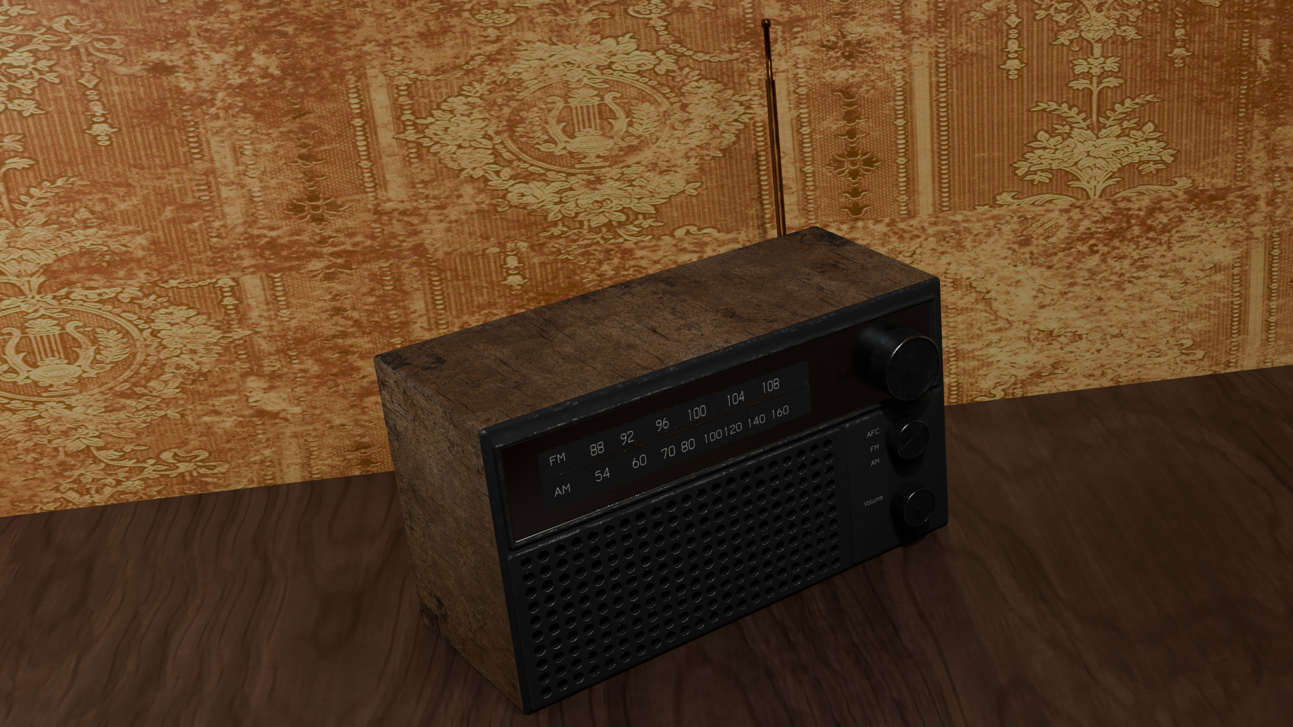 Retro Radio Old Radio Free 3D model_1