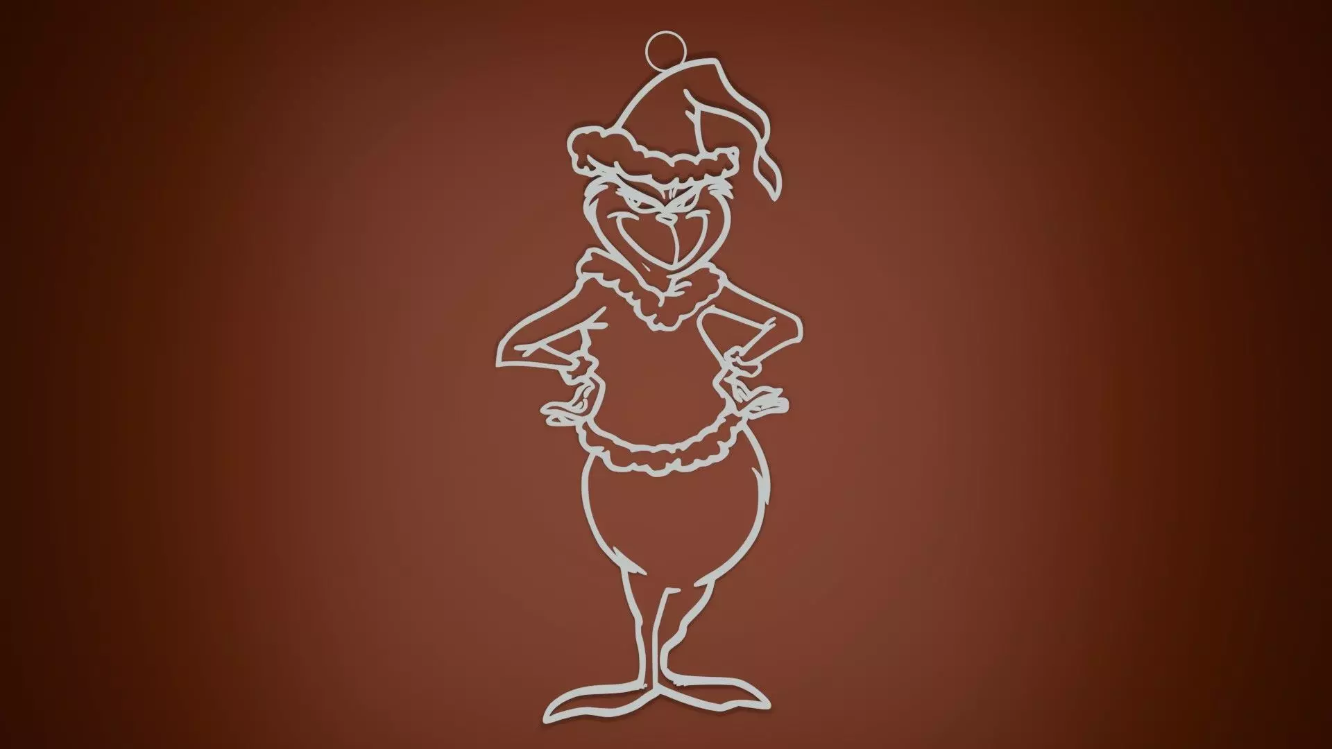 3D Grinch Pendant 3D model