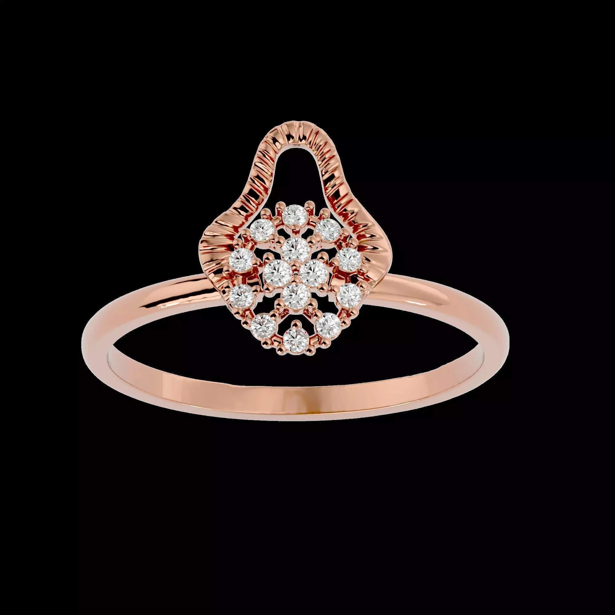 Light Minimalist Diamond Ring 3D print model