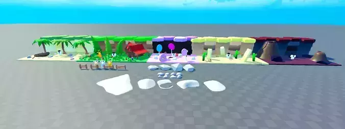 Complete Roblox Studio Models Asset Pack Low-poly 3D model