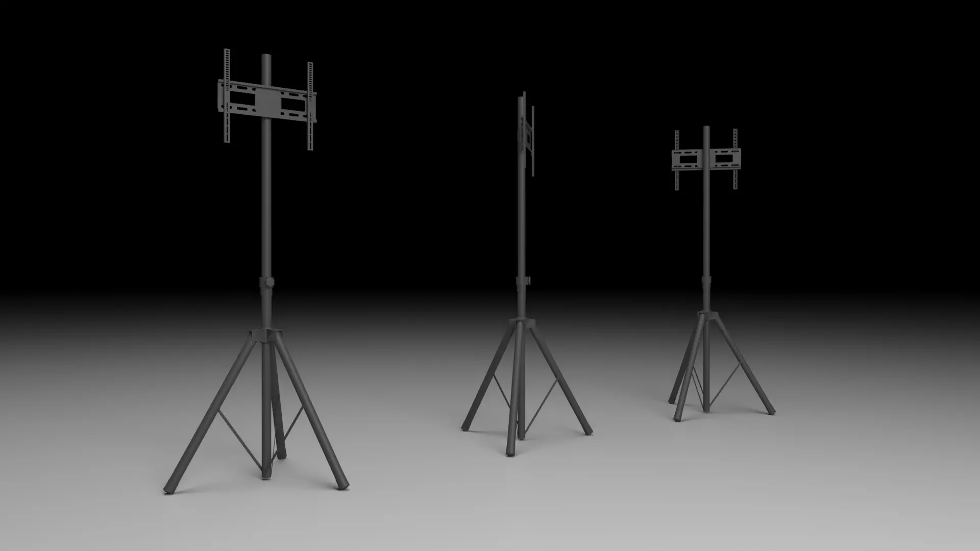 TV Tripod Stand with Swivel 32-70 inches 3D model