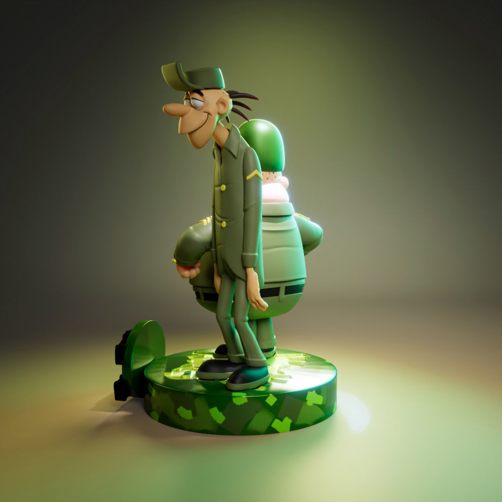 Sergeant Blast and Private Meekley - The Wacky Races 3D print model_7