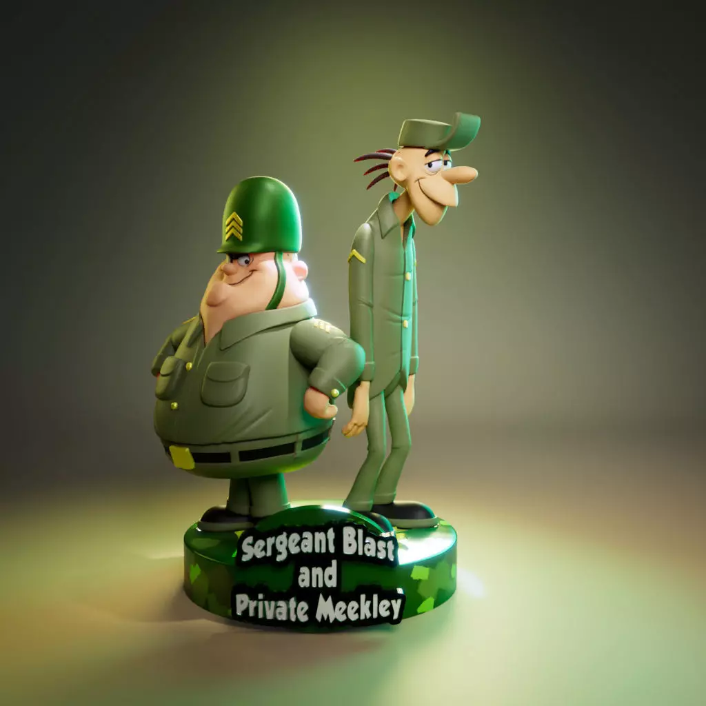 Sergeant Blast and Private Meekley - The Wacky Races 3D print model_0