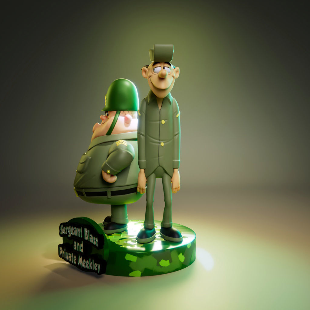 Sergeant Blast and Private Meekley - The Wacky Races 3D print model_5