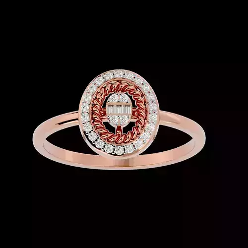 Light Minimalist Diamond Ring 3D print model