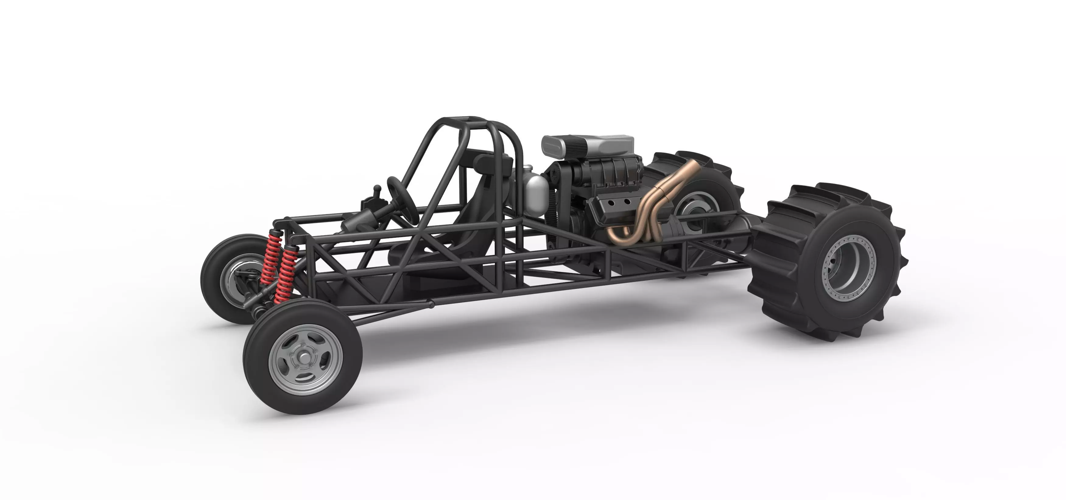 Dirt Dragster Base Scale 1 to 25 3D print model