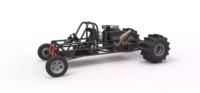 Dirt Dragster Base Scale 1 to 25 3D print model