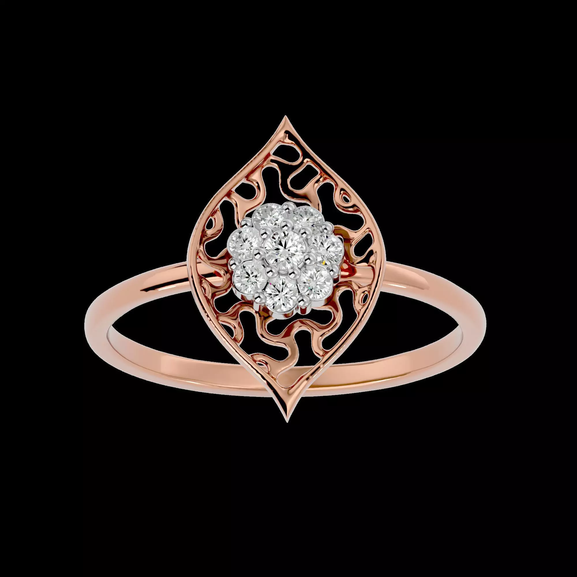 Light Minimalist Diamond Ring 3D print model