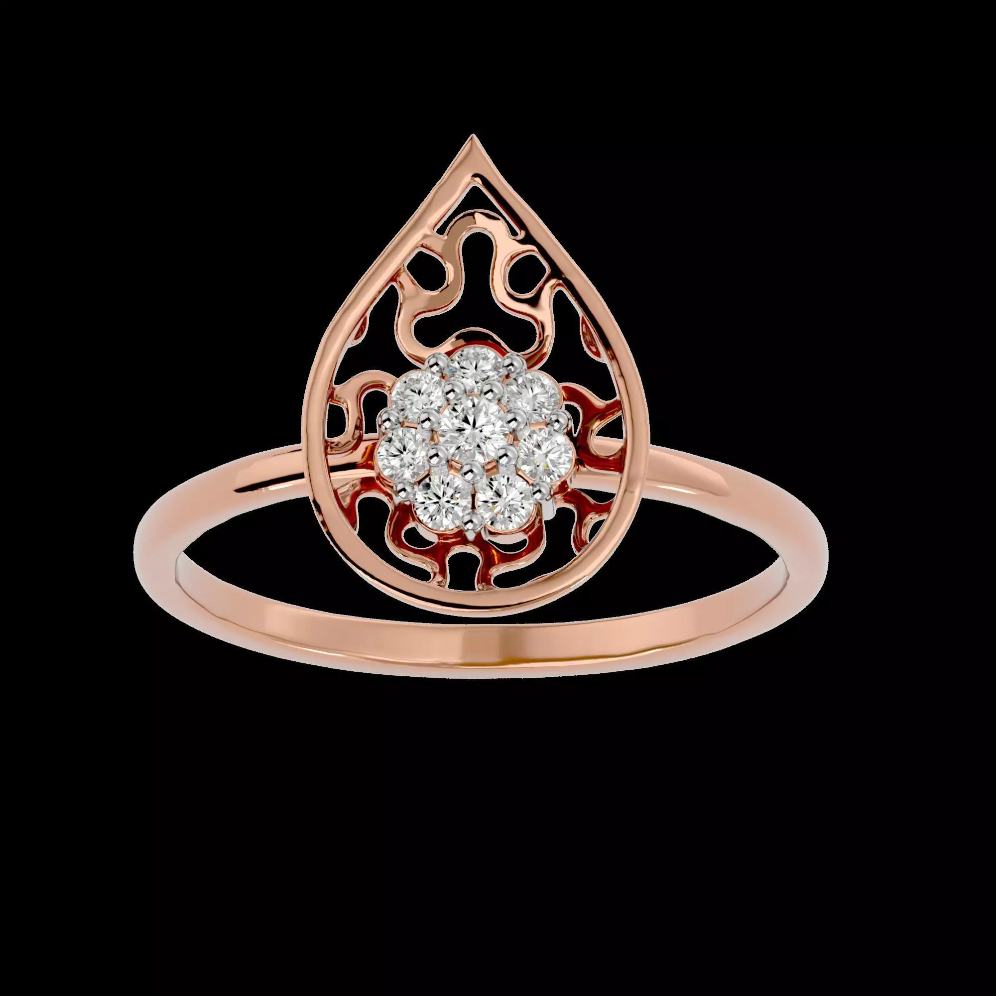 Light Minimalist Diamond Ring 3D print model