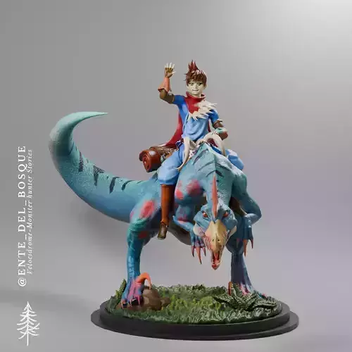 Monster hunter stories- Velocidrome -PREMIUM scale STL 3D print model