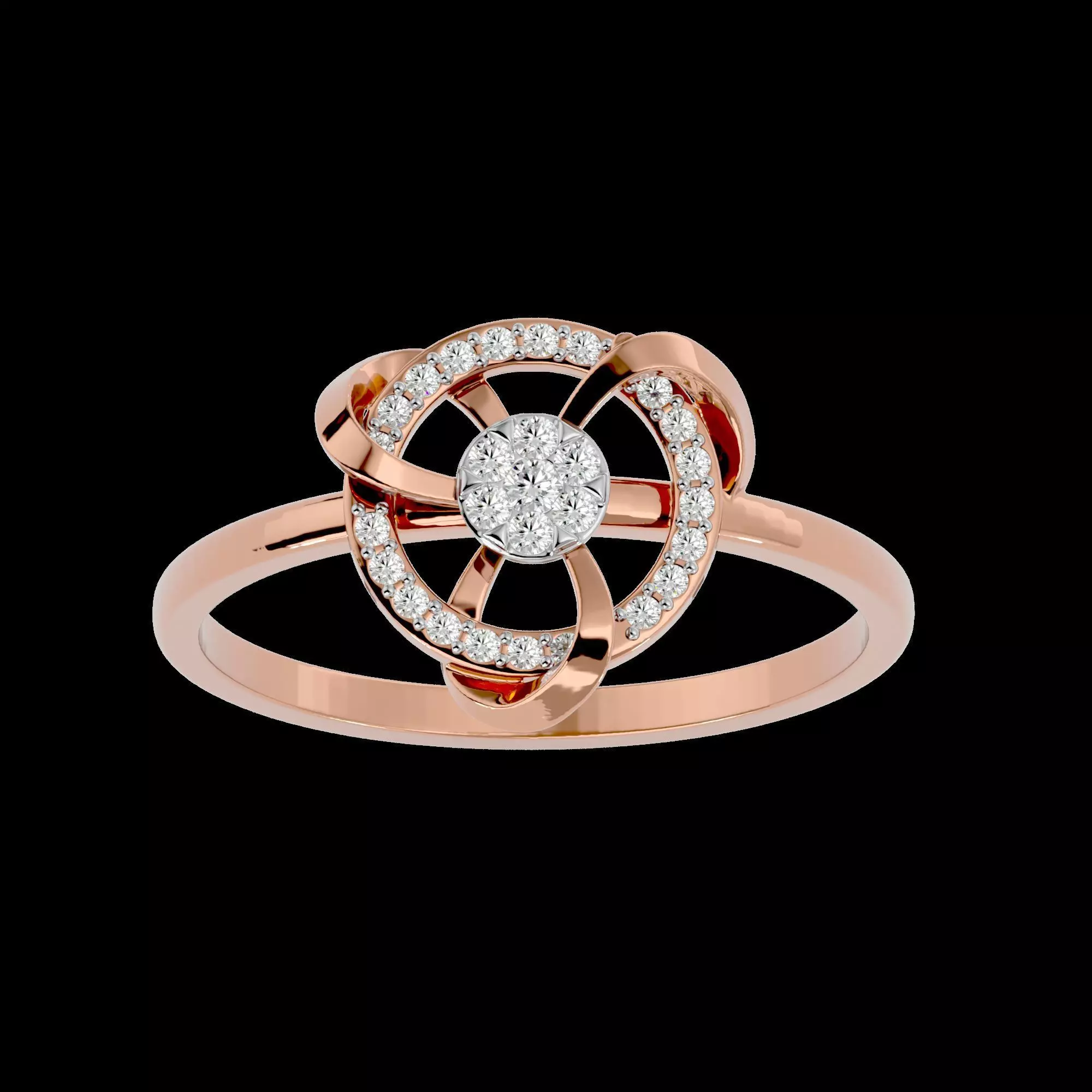 Light Minimalist Diamond Ring 3D print model_0