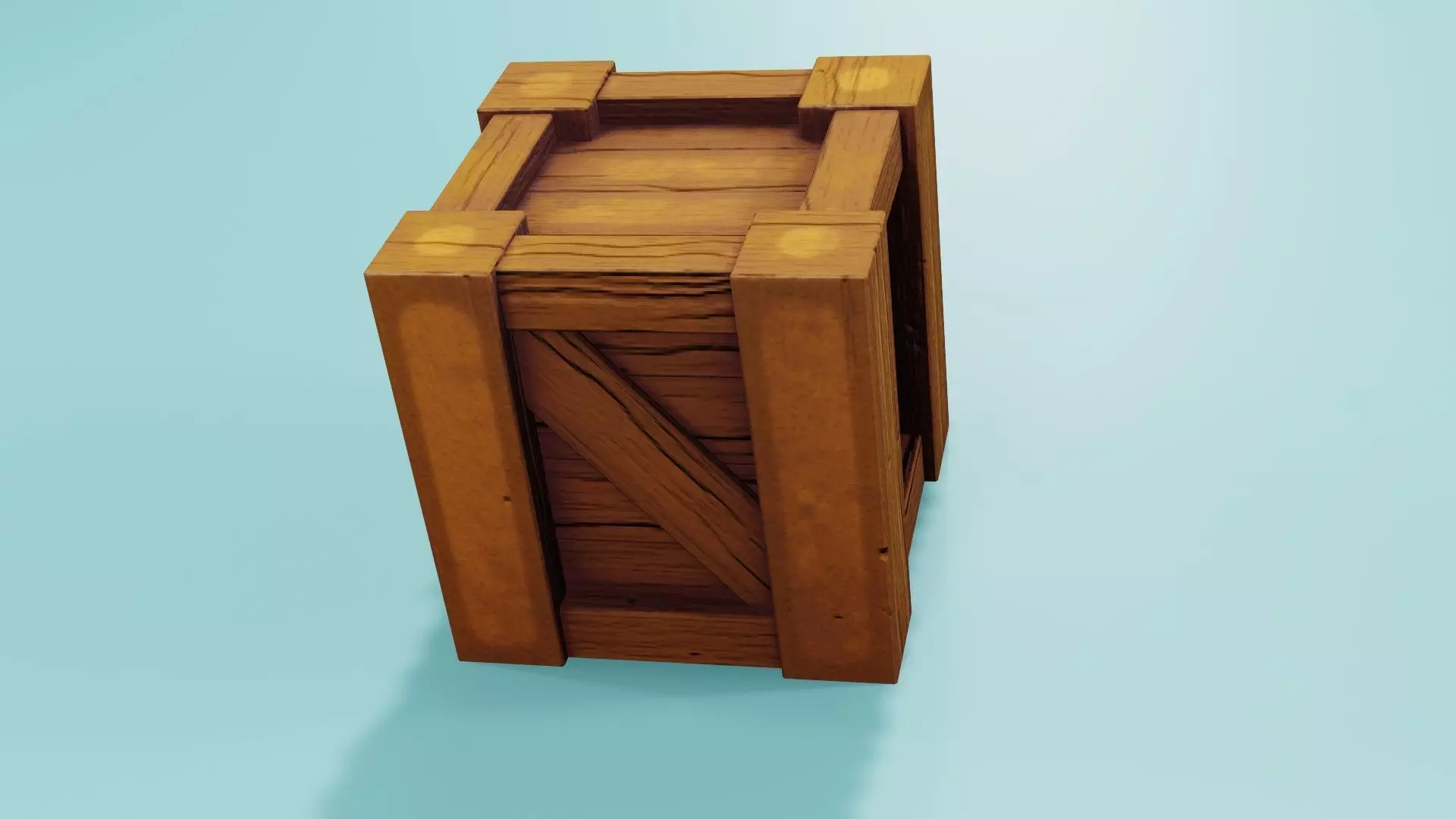 Stylized box Free low-poly 3D model