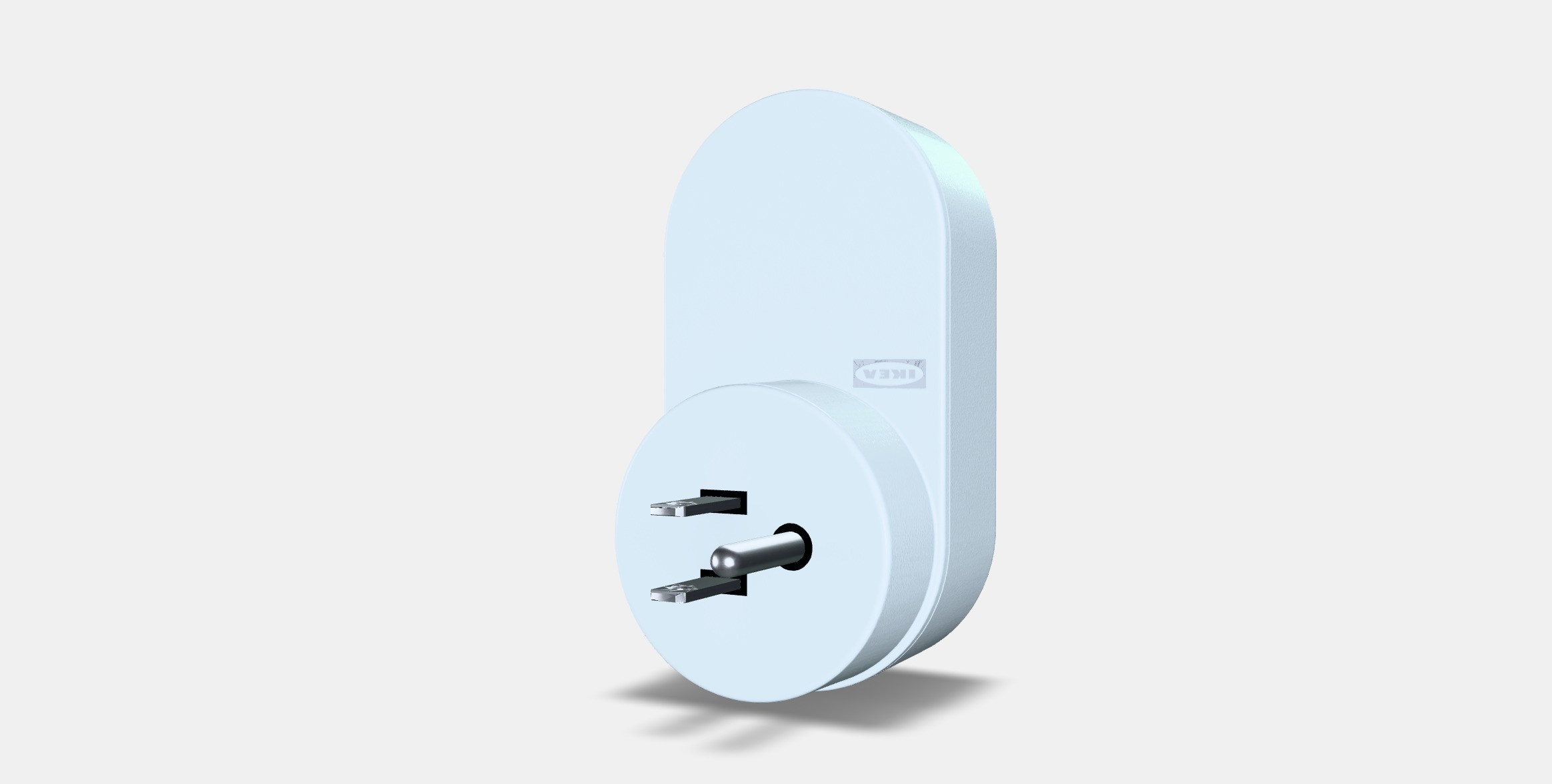 TRADFRI Wireless control outlet 1 Low-poly 3D model_4