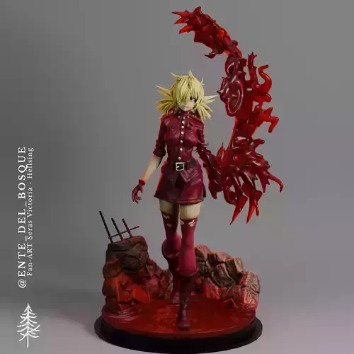 FREE- Anime figurine Victoria Hellsing - 3D STL printing Free 3D print model