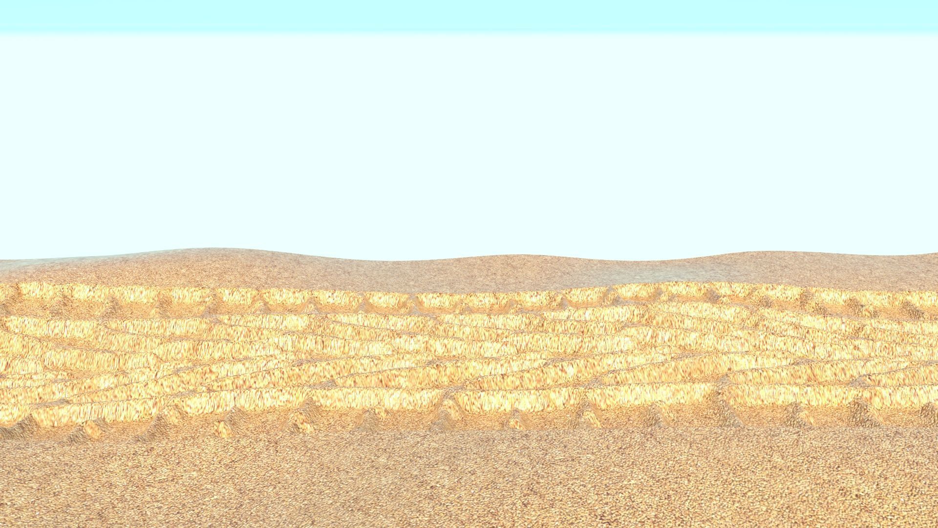 Car Tire Track On The Sand 3D model_6