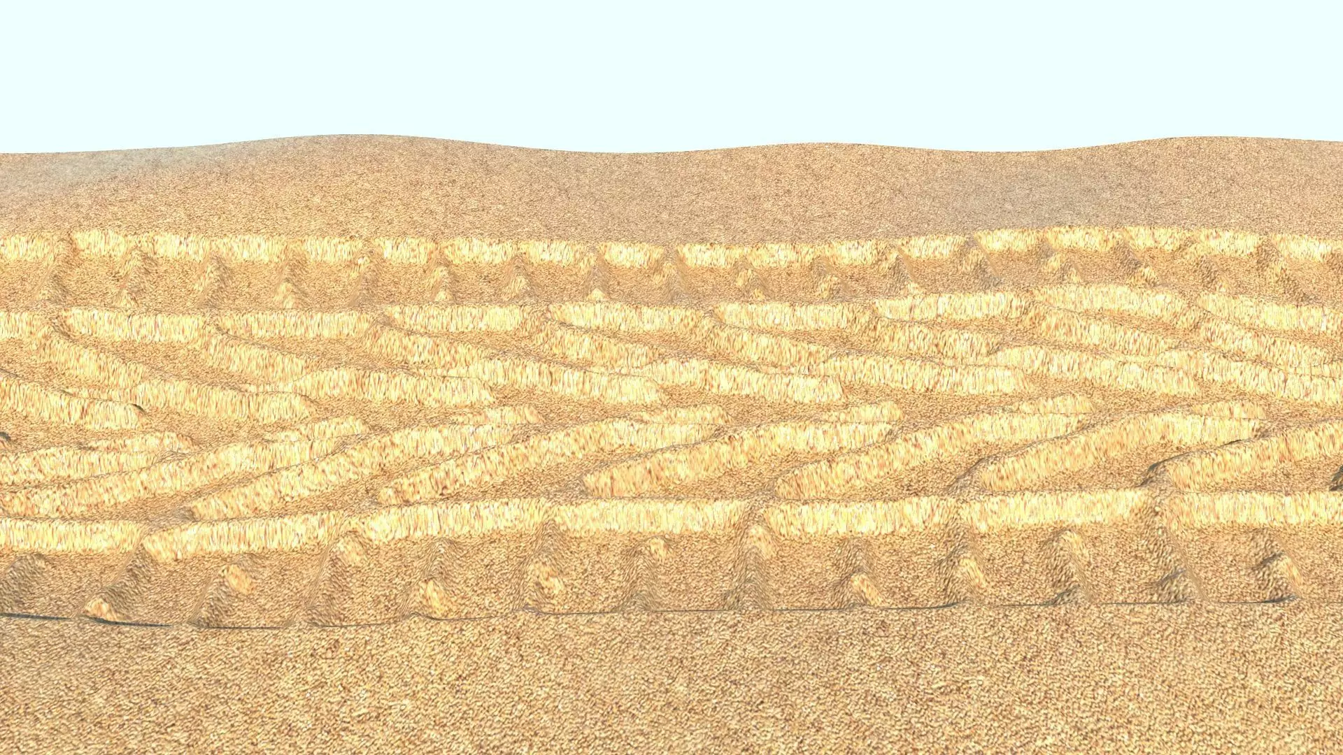 Car Tire Track On The Sand 3D model_0