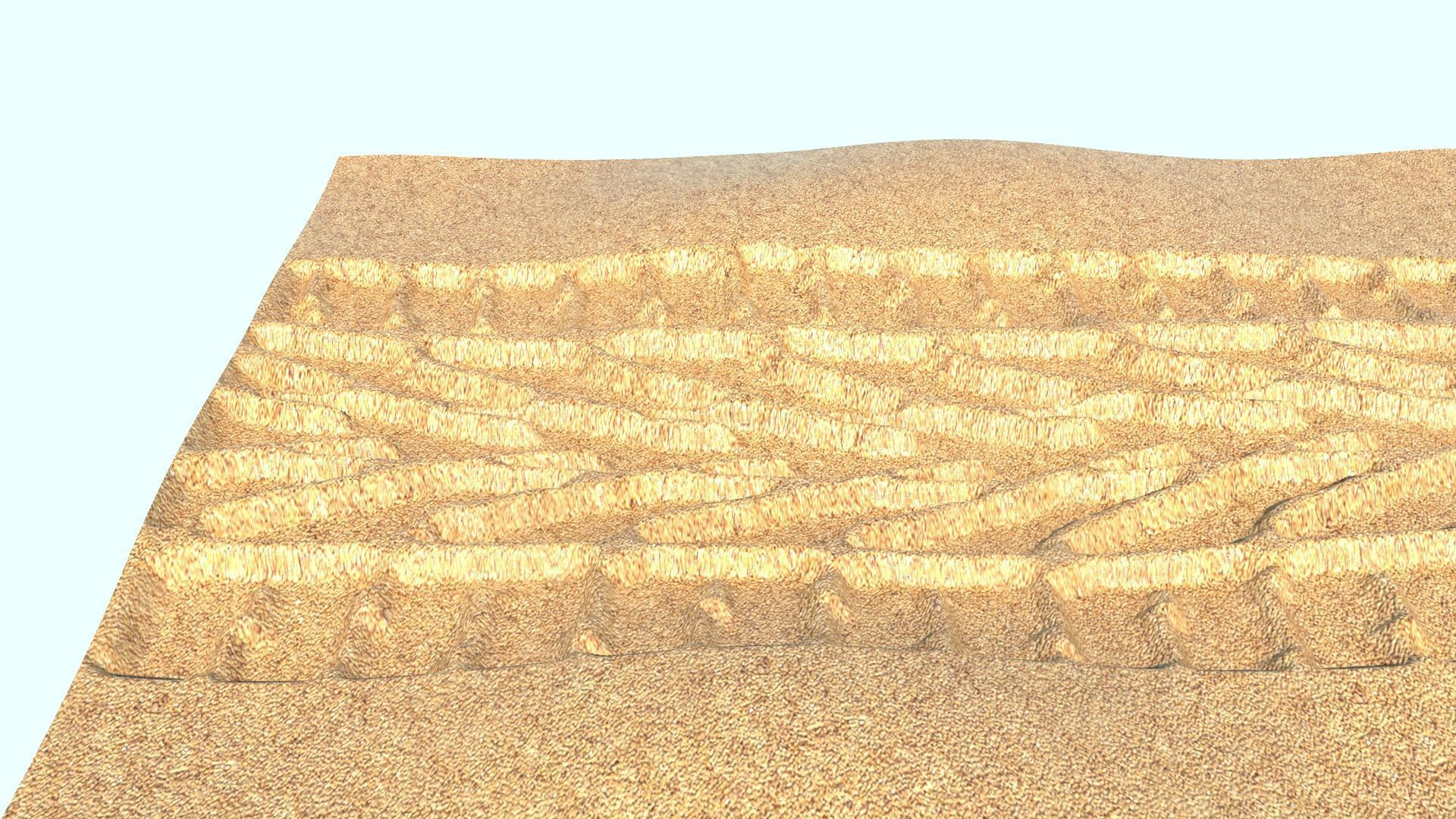 Car Tire Track On The Sand 3D model_1
