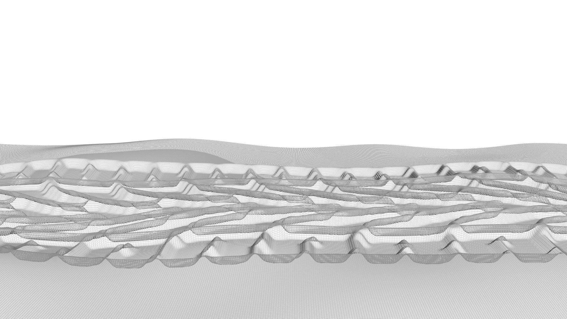 Car Tire Track On The Sand 3D model_15