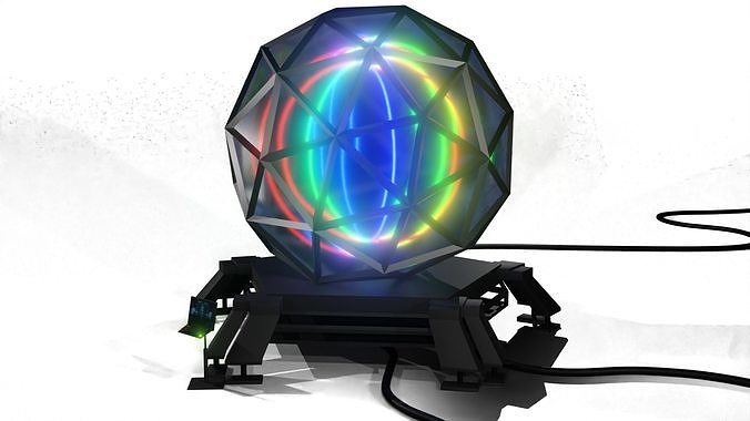 Sci-Fi Nuclear Reactor Particle System Low-poly 3D model