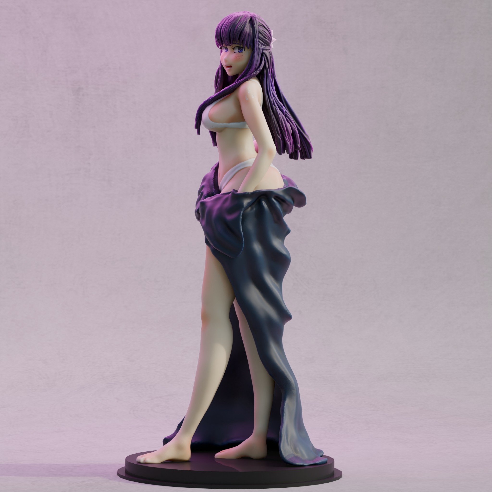 Figura de anime Fern sexy ecchi - Impresion 3D STL 3D print model_1