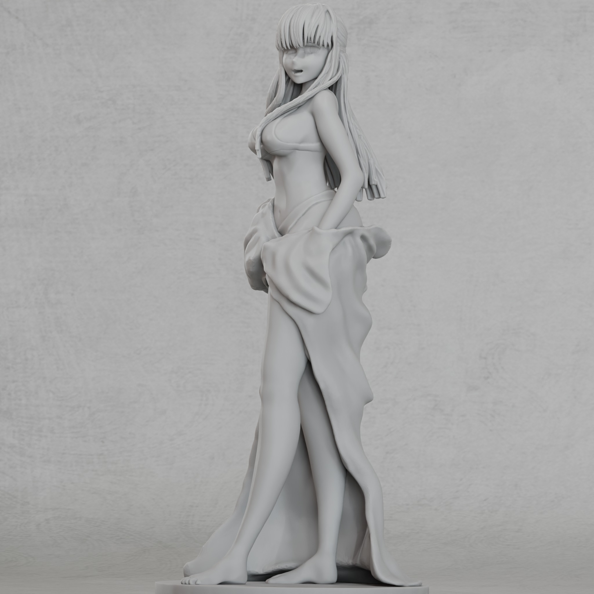 Figura de anime Fern sexy ecchi - Impresion 3D STL 3D print model_2