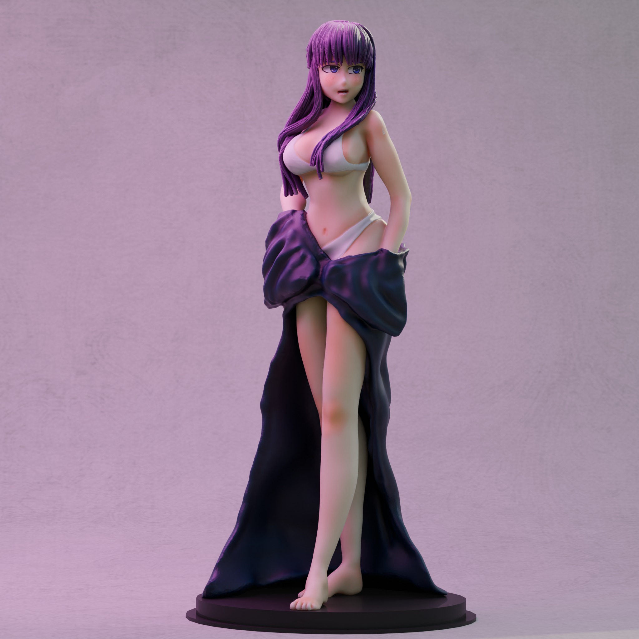 Figura de anime Fern sexy ecchi - Impresion 3D STL 3D print model_3
