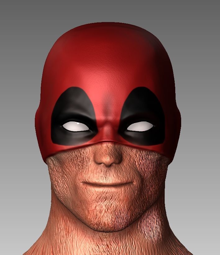 Pack Deadpool Headsculpt - Legends Mafex Mezco 3D print model_3