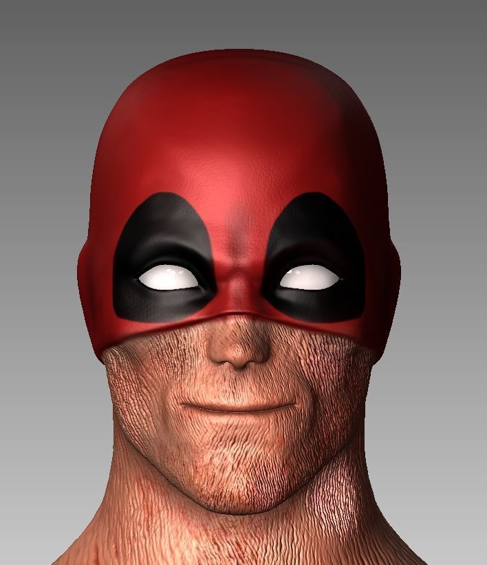 Pack Deadpool Headsculpt - Legends Mafex Mezco 3D print model_1