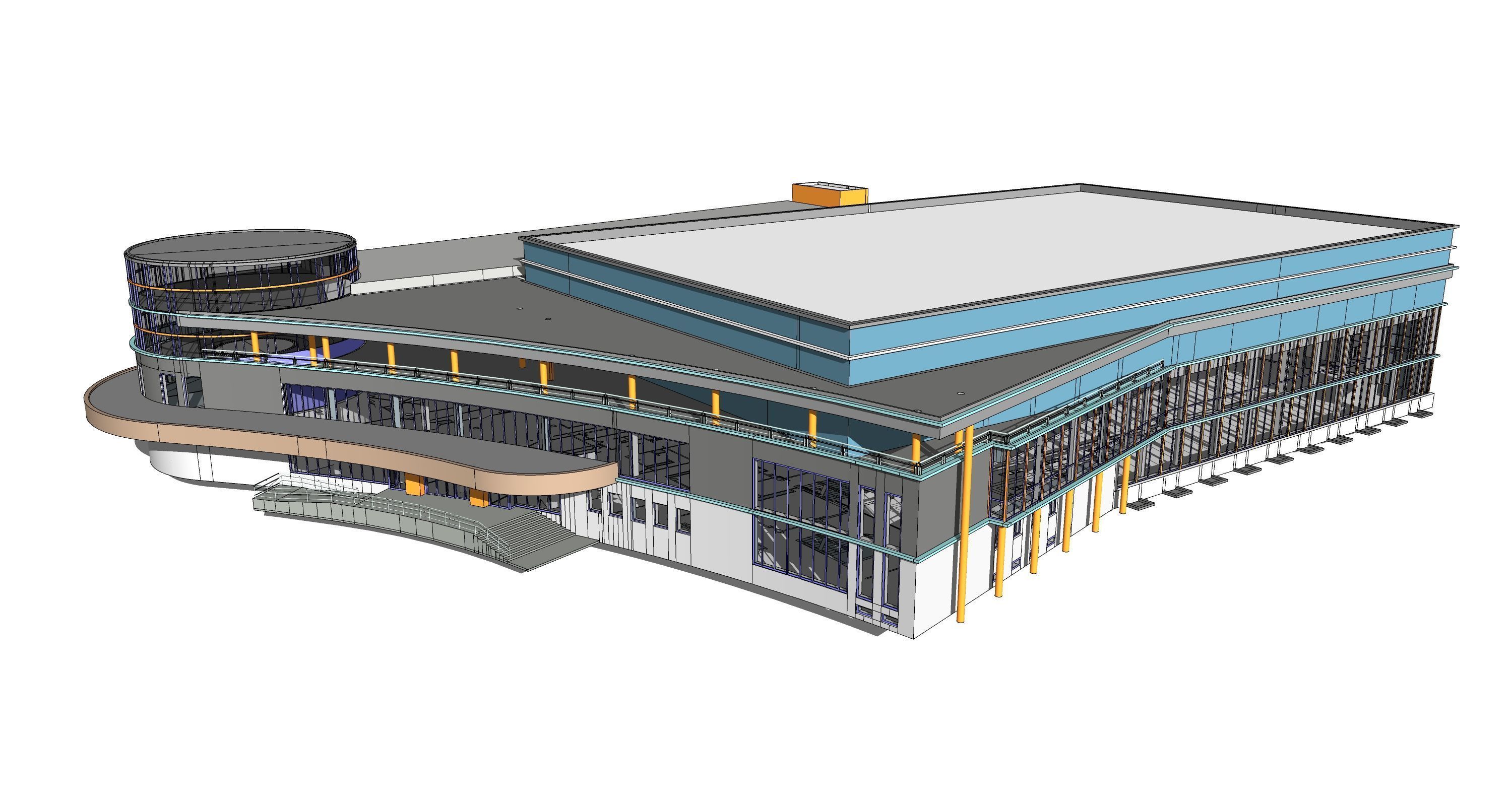 3D model of the water sports center 3D model_15