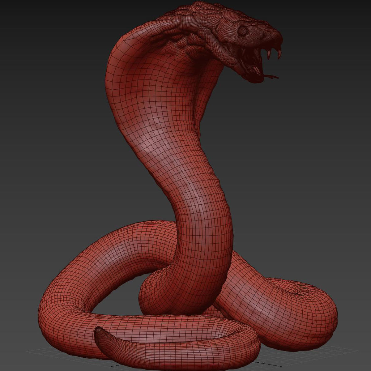 Cobra Statuette 3D model_3