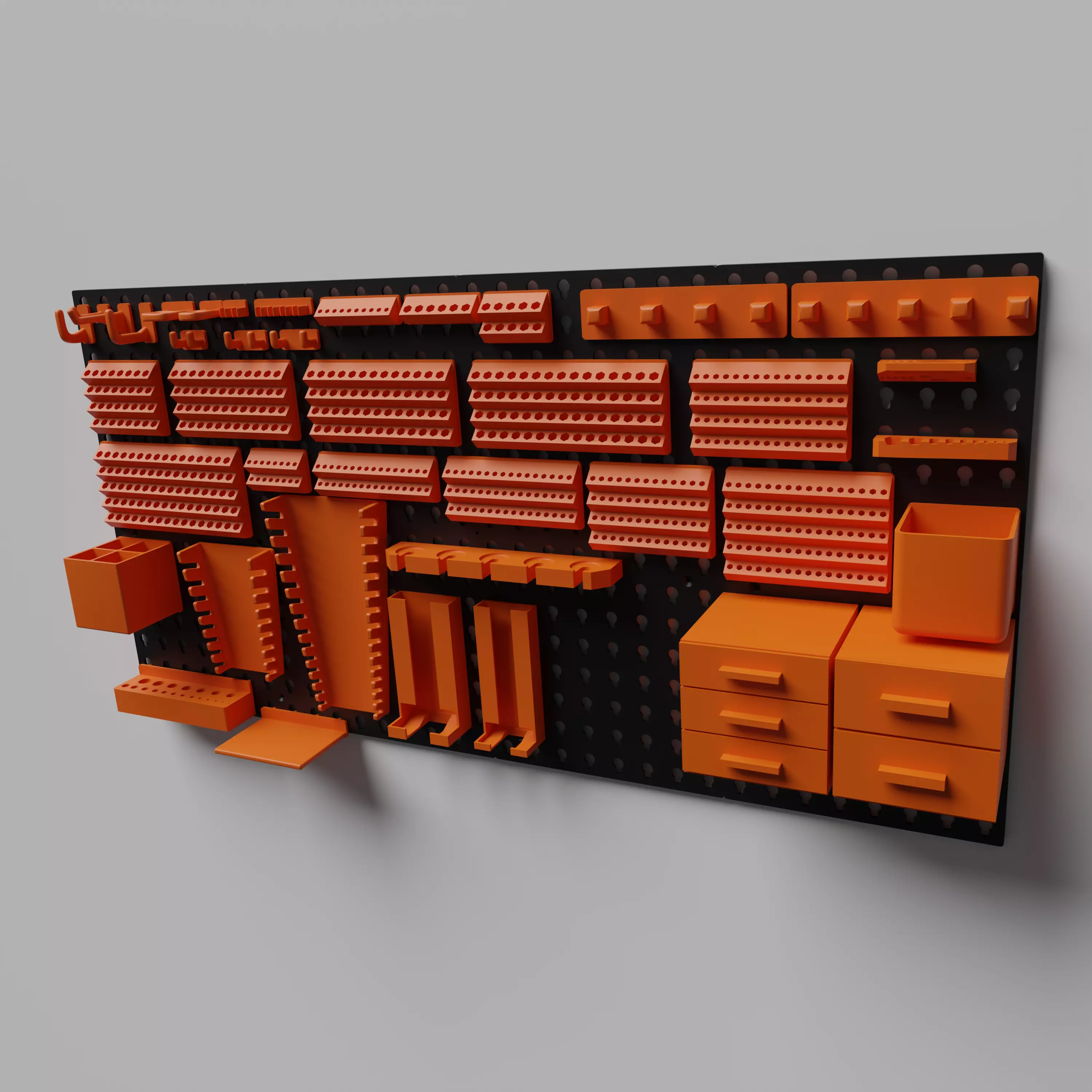 kit 40 pieces of instrument panel suspension for bench and panel 3D print model_0