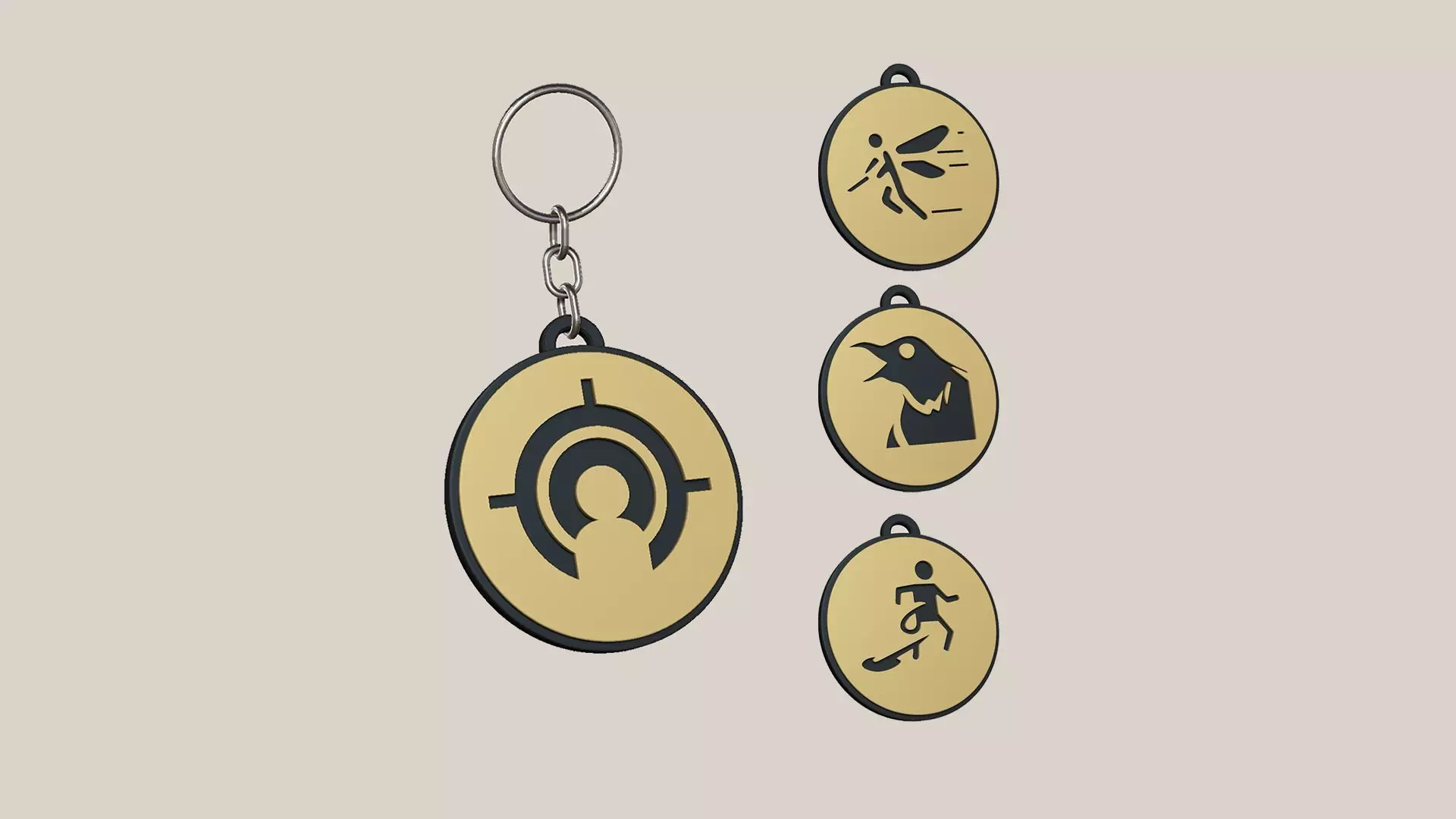 Deadlock Vindicta 04 Skills Set Keychain STL - Bonus Gift 3D print model
