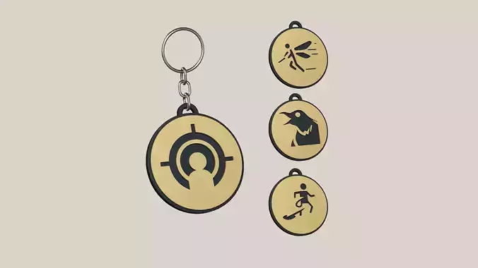Deadlock Vindicta 04 Skills Set Keychain STL - Bonus Gift 3D print model