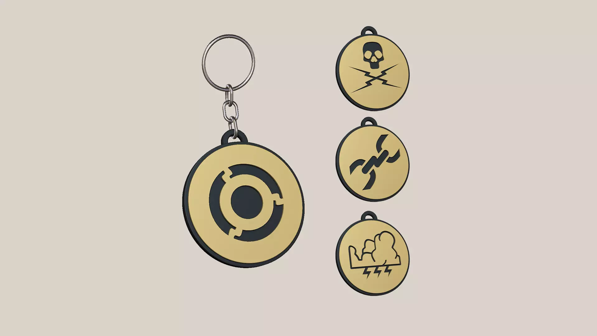 Deadlock Seven 04 Skills Set Keychain STL - Bonus Gift 3D print model