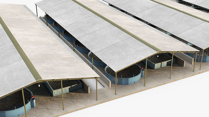 Aquaculture Complex 3D model 5