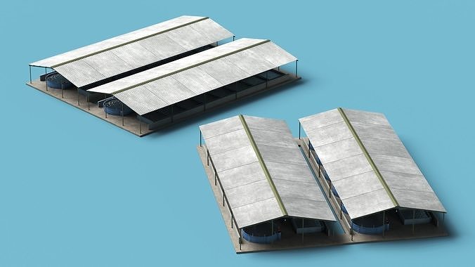 Aquaculture Complex 3D model 3