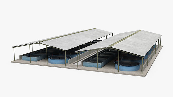 Aquaculture Complex 3D model 7