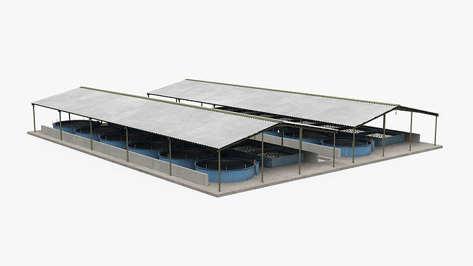 Aquaculture Complex 3D model 6