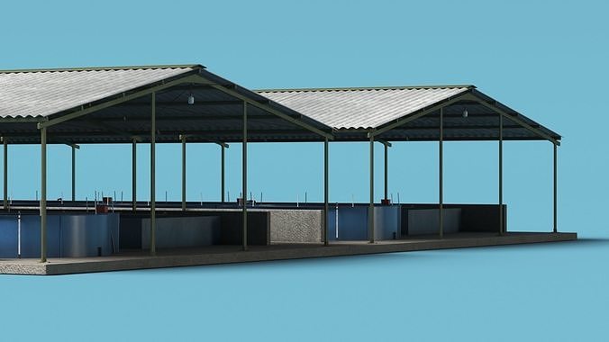 Aquaculture Complex 3D model 4