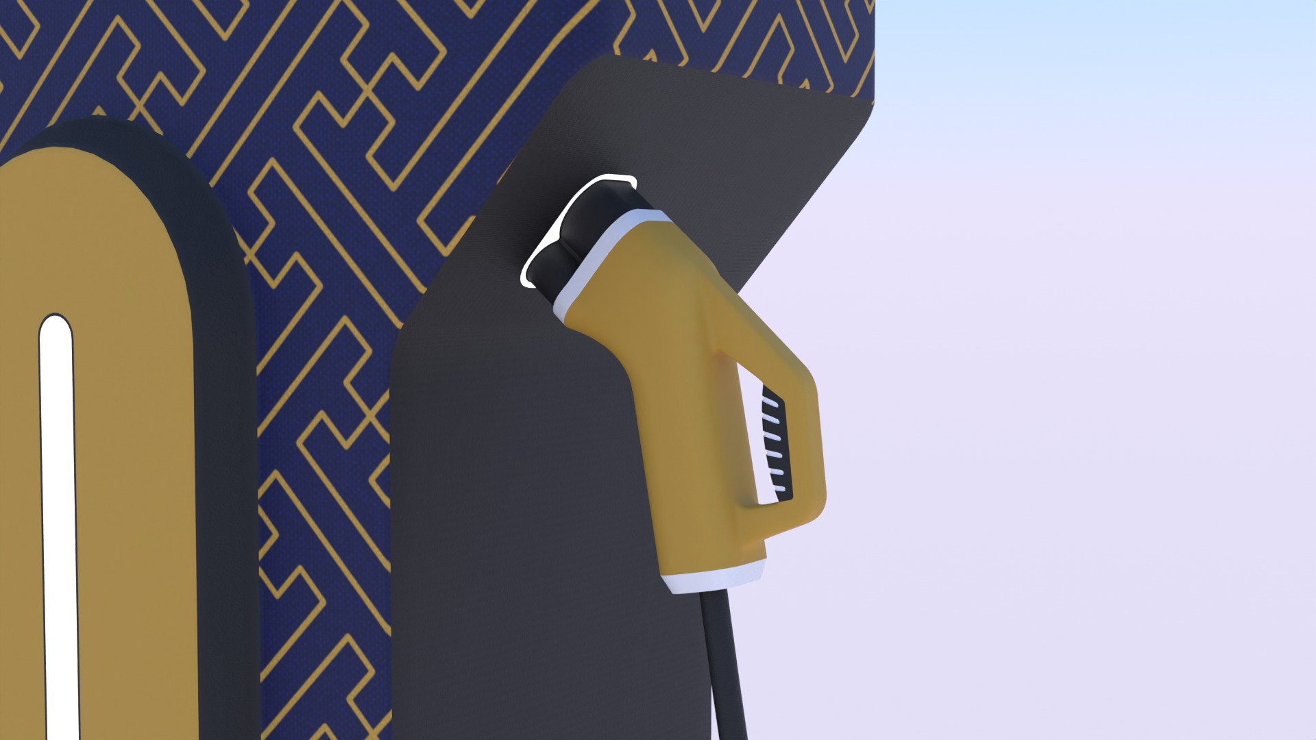 EV charger XIV PBR 8K 3D model_3