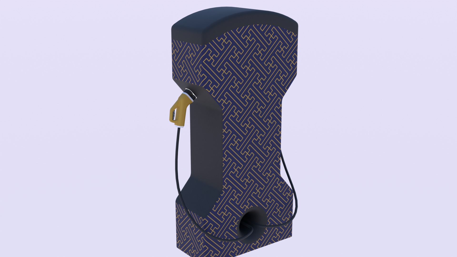 EV charger XIV PBR 8K 3D model_5