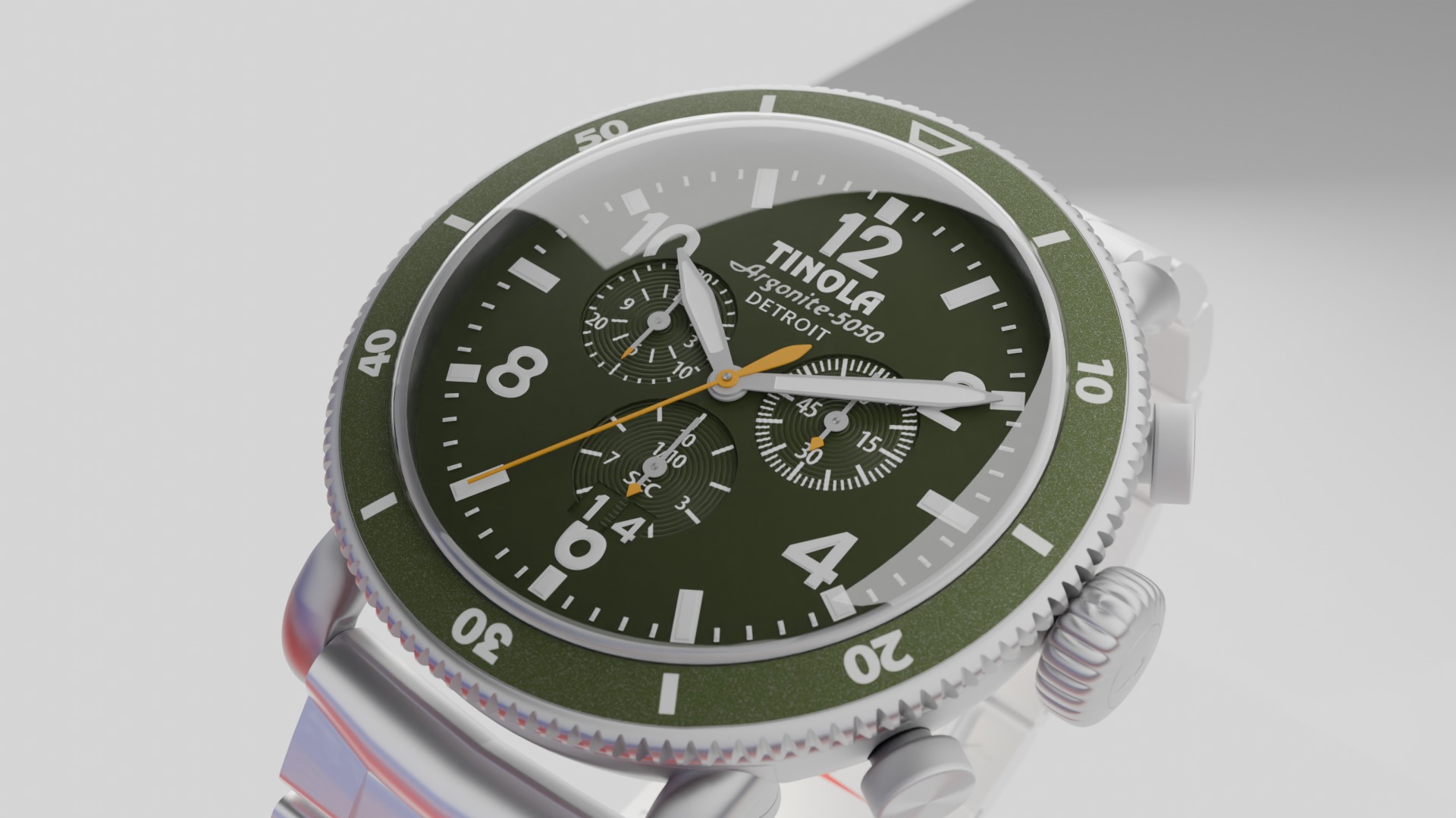 Runwell Sports Chrono 48mm Watch 3D model_2