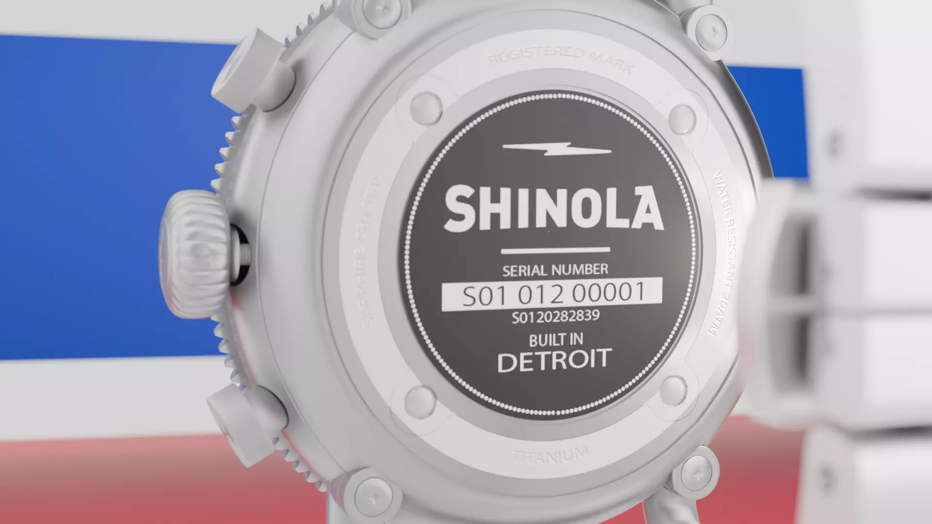 Runwell Sports Chrono 48mm Watch 3D model_0