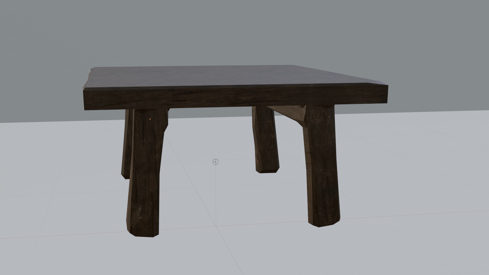 Wooden Table Low-poly 3D model_1
